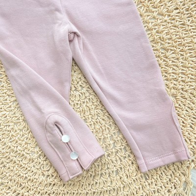 Conj. Jaqueta de Moletom Poá e Calça Legging - Lilás